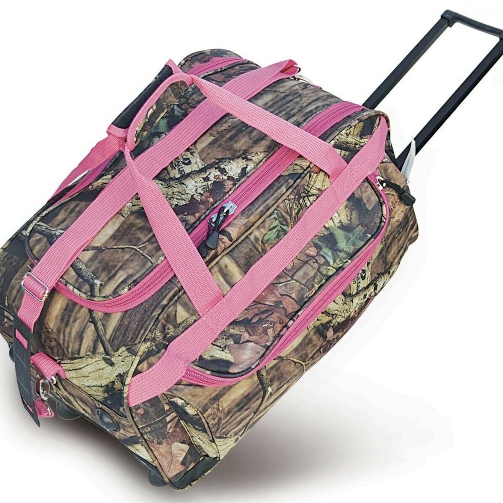 Duffle Bag, Pink Mossy Camouflage
